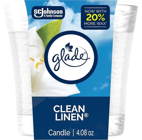 Glade 1-Wick Scented Candle Jar, Apple Cinnamon, Air Freshener Infused with Essential Oils, 4.08 Oz in Saudi Arabia