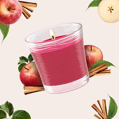 Glade 1-Wick Scented Candle Jar, Apple Cinnamon, Air Freshener Infused with Essential Oils, 4.08 Oz in Saudi Arabia