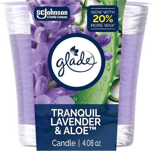 Glade 1-Wick Scented Candle Jar, Apple Cinnamon, Air Freshener Infused with Essential Oils, 4.08 Oz in Saudi Arabia