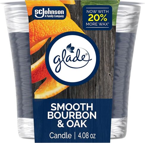 Glade 1-Wick Scented Candle Jar, Apple Cinnamon, Air Freshener Infused with Essential Oils, 4.08 Oz in Saudi Arabia