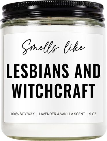 Younift Funny Lesbians & Witchcraft Candle, Lesbian Gifts, Stuff & Decor, Lesbian Christmas, Stocking Stuffers, LGBTQ Wedding Gifts for Lesbian Couple, Girlfriend, Wife, Gay Women, Her, Friend, Mom in Saudi Arabia