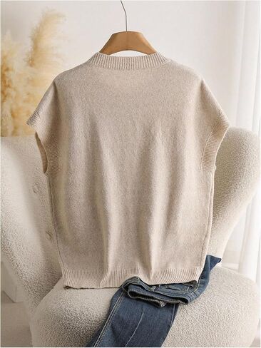 GORGLITTER Women's Plus Size Cardigan Sweater Boho Floral Button Down Cap Sleeve Open Front Knit Cardigan in Saudi Arabia