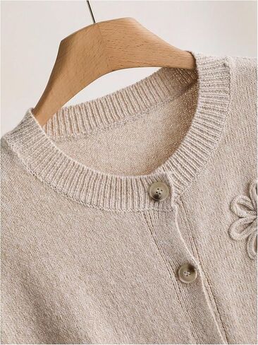 GORGLITTER Women's Plus Size Cardigan Sweater Boho Floral Button Down Cap Sleeve Open Front Knit Cardigan in Saudi Arabia