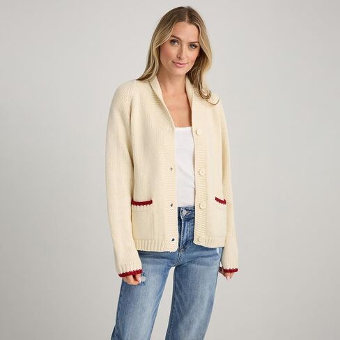 UEHCNFU Women's Casual Shawl Collar Cardigan Sweater Long Sleeve Lobster Print Button Down Knitwear for Fall Winter in Saudi Arabia