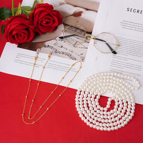 Old Lady Costume for Women 100th Day Of School Grandma Costume Granny Glasses Chain Faux Pearl Necklace Halloween in Saudi Arabia