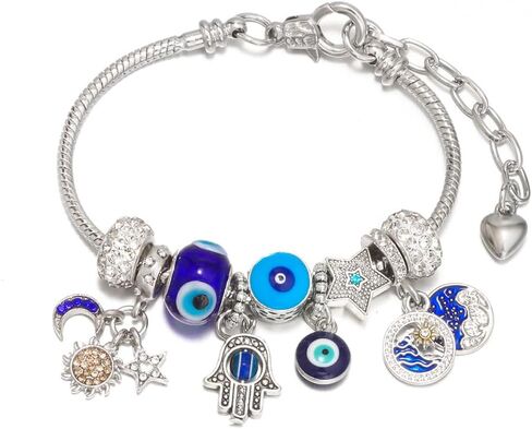 yuruyi Adjustable Gold & Silver Plated Heart Charm Bracelet for Women – Hypoallergenic, Tarnish-Resistant, Gift-Ready Fashion Jewelry for Girlfriends, Teens & Best Friends in Saudi Arabia