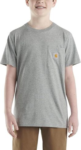 تي شيرت Carhartt Big Boys بأكمام قصيرة، رمادي منقط - متوسط ​​(10/12) in Saudi Arabia