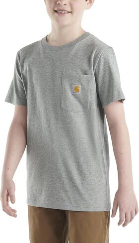 تي شيرت Carhartt Big Boys بأكمام قصيرة، رمادي منقط - متوسط ​​(10/12) in Saudi Arabia