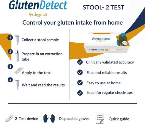 GlutenDetect Stool Test Kit – Monitor Gluten-Free Diet Compliance at Home (Fast & Accurate) in Saudi Arabia