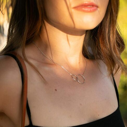 Nonni Necklace - Heartfelt Card & Jewelry Gift for Italian Grandmother, 2 Interlocking Circles in Saudi Arabia
