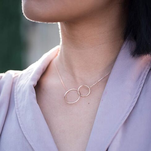 Nonni Necklace - Heartfelt Card & Jewelry Gift for Italian Grandmother, 2 Interlocking Circles in Saudi Arabia
