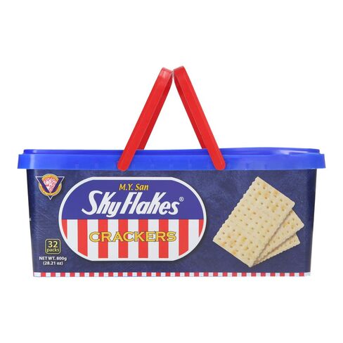 M.Y. San SkyFlakes Crackers 800g Tub Individually Wrapped in Saudi Arabia