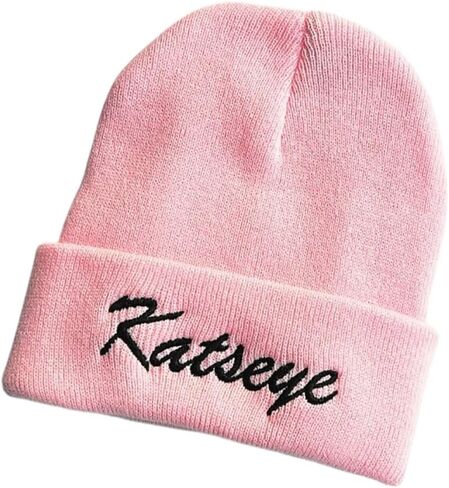 sunlelekz Kats Embroidered Knitted Beanie - Personalized Kpop Yarn Hat for Fans in Saudi Arabia