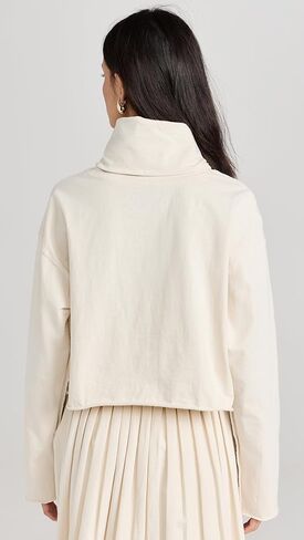 Les Tien Women's Coreena Cropped Cowl Neck Top in Saudi Arabia