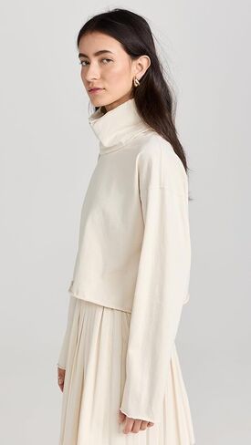 Les Tien Women's Coreena Cropped Cowl Neck Top in Saudi Arabia