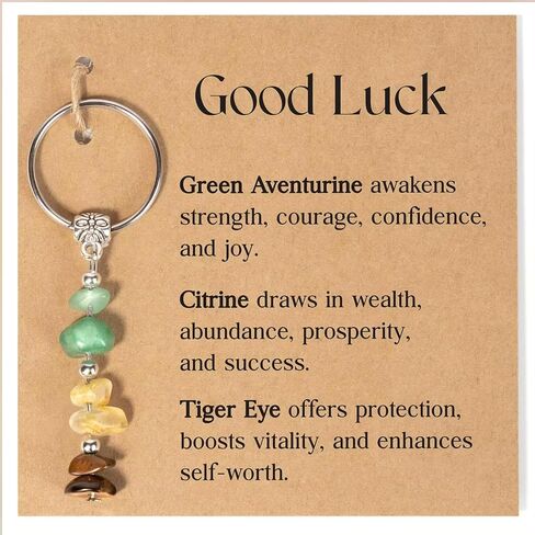 Crystal Healing Stone Keychain Gift for Women, Cute Best Friend, Coworker, Teacher, Nurse, Retirement, Farewell, Going Away, Housewarming, New Job Accessories, Good Luck Key Chains ( Anxiety Relief ) in Saudi Arabia