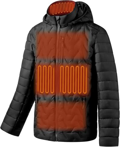 DEOLAX Heated Jacket with Battery Pack Included（Hidden Control） Waterproof Lightweight Heated Jackets for Men and Women in Saudi Arabia