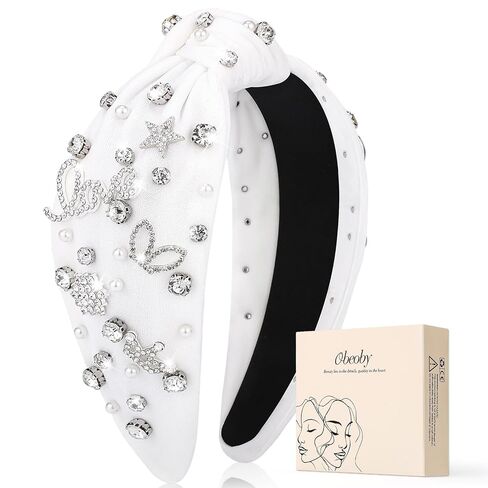 Halloween Headband for Women, Black Knotted Headbands with Spooky Ghost Rhinestones Halloween Accessories for Women in Kuwait