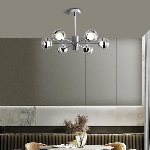 Nordic Home Decoration Transparent Ball Lighting for Living Room Bedroom Kitchen Loft Led Chandelier Tree Branch Ceiling Lamp,for Decoration in Saudi Arabia