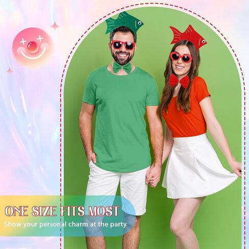 Shyyween 8 Pcs Sea Fish Costume Accessories Fish Goldfish Marine Life Headband and Bow Tie for Women Men Halloween Cosplay Accessories for Party Supplies in Saudi Arabia