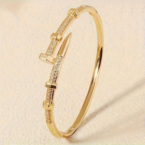 1pc Creative Zirconia Exquisite Micro Inlaid Bracelet Wrapped Snake Open Suitable for Daily Wear, Festival Wedding Gift in Saudi Arabia