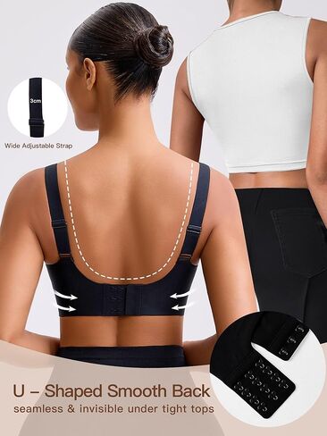Tupirel Women's Plus Size Jelly Wireless Push Up Bra - Full Coverage T-Shirt Bralette, Comfortable Everyday Wear,M-6XL in Saudi Arabia