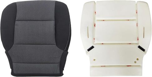 NLQR Dark Ash Gray #H2T or 4DP Front Driver Side Bottom Replacement Seat Cover Cloth & Seat Foam Cushion Compatible with Chevy Silverado Tahoe Suburban GMC Sierra Yukon 2014 2015 2016 2017 2018 2019 in Kuwait