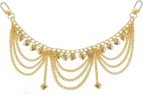 MORWLAT Gold Bag & Purse Charms Chain for Handbags With Heart Charms Women Key Chain Pendant Trendy Jewelry Gift in Kuwait