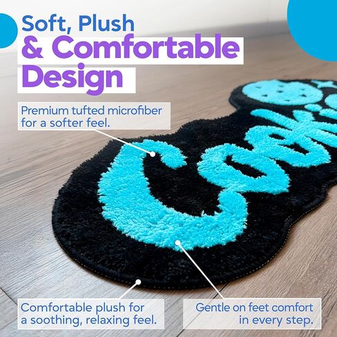 Cookies Rug – Cool Rug for Preppy Room Decor, Soft Microfiber Tufted for Cute Bedroom Decor, 39.4" x 17.7" Non-Slip Decorative Carpet for Kids Room & Hallway in Saudi Arabia