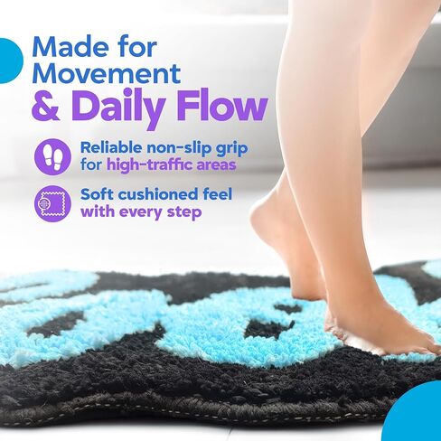 Cookies Rug – Cool Rug for Preppy Room Decor, Soft Microfiber Tufted for Cute Bedroom Decor, 39.4" x 17.7" Non-Slip Decorative Carpet for Kids Room & Hallway in Saudi Arabia