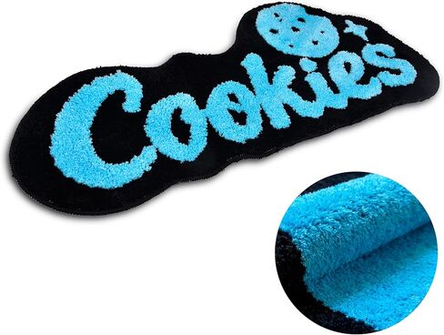 Cookies Rug – Cool Rug for Preppy Room Decor, Soft Microfiber Tufted for Cute Bedroom Decor, 39.4" x 17.7" Non-Slip Decorative Carpet for Kids Room & Hallway in Saudi Arabia