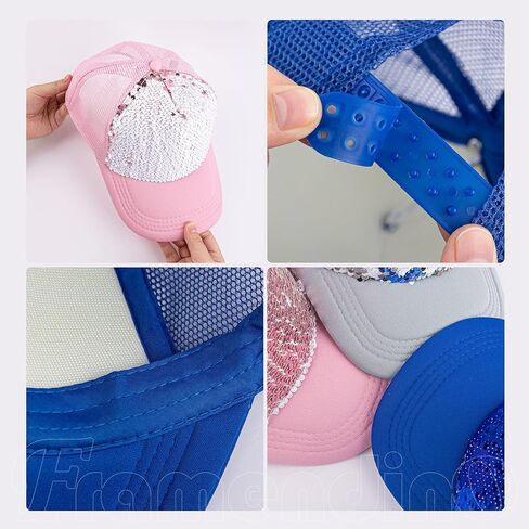 Framendino, 3 Pack Sublimation Blank Baseball Cap Adjustable Heat Transfer Trucker Hat Sequin for Adult in Saudi Arabia