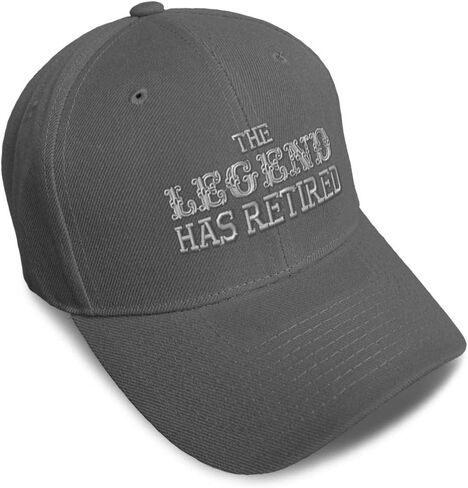 Speedy Pros Baseball Cap The Legend Has Retired Embroidery Acrylic Dad Hats for Men & Women in Saudi Arabia