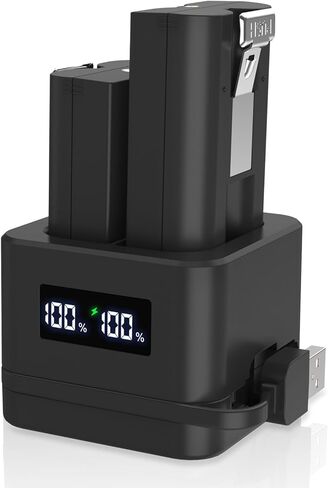 حلقة بطارية 2 عبوة مع محطة شاحن ، 6040 مللي أمبير في الساعة قابلة لإعادة الشحن بطارية جرس الباب لكاميرا جرس باب الفيديو 2/3/4 ، كاميرا الأضواء ، تلتصق بكاميرا ، كاميرت كام- ليثيوم ليو. in Kuwait