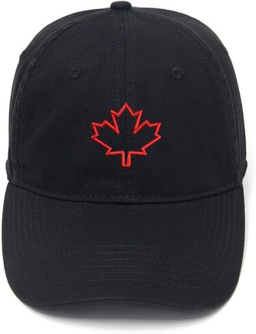 Canadian Maple Leaf Embroidered Mens Baseball Cap Cotton Washed Baseball Hat in Saudi Arabia