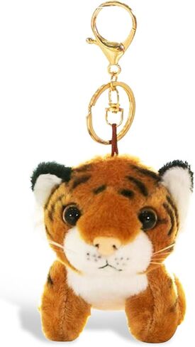 White Tiger Keychain Cute Tiger Plush Charm Derpy Keychain Bengals Animal Accessories for Women Bag Key Holder Jewelry in Saudi Arabia