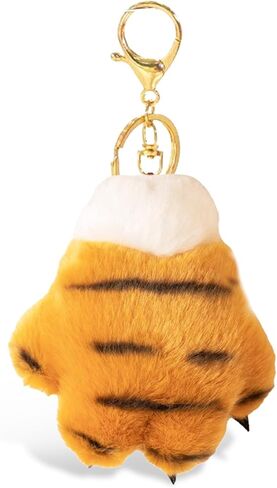 White Tiger Keychain Cute Tiger Plush Charm Derpy Keychain Bengals Animal Accessories for Women Bag Key Holder Jewelry in Saudi Arabia