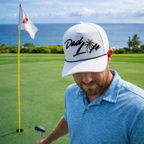 Siva Vibe Dad Life Golf Hat – Lightweight Nylon Dad Hat, Mesh Back Snapback, Curved Bill Performance Cap for Men in Saudi Arabia