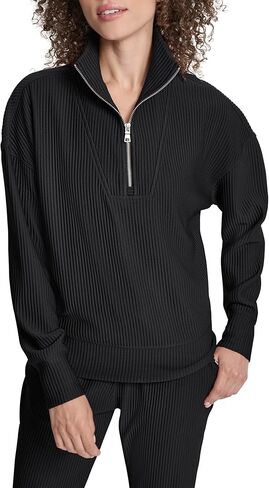 DKNY womens Tech Ottoman Half Zip Mock Neck Pullover in Saudi Arabia