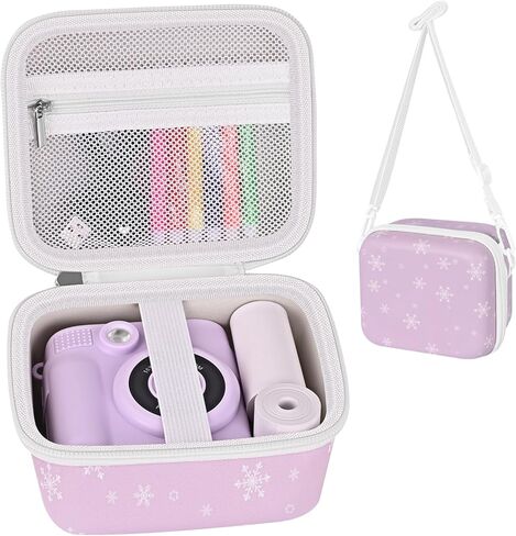 Kids Instant Print Camera Case Compatible with Dylanto/Gofunly/DUDUDRAGON/ESOXOFFORE Kids Camera, Prints Paper Water Color Pen Storage Case Birthday Gift in Kuwait