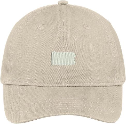 Trendy Apparel Shop Pennsylvania State Map Embroidered Low Profile Soft Cotton Brushed Baseball Cap in Saudi Arabia