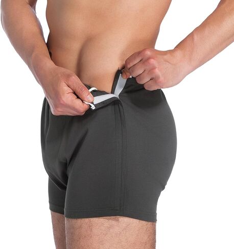 شورت ما بعد الجراحة للرجال، شورت قطني فضفاض مع ساق واسعة ومشبك لاستعادة استبدال الركبة والورك in Kuwait