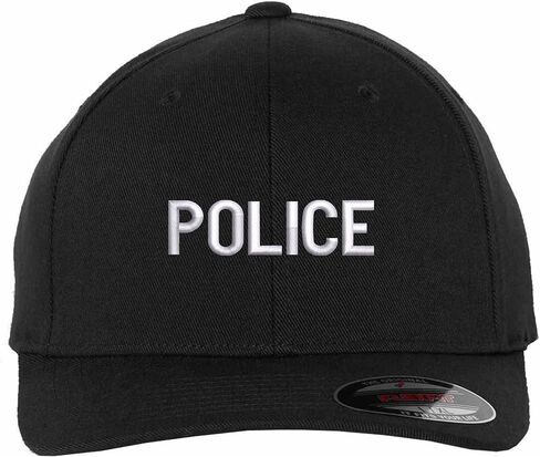 Police Flexfit Fitted Hat - Structured Uniform Baseball Cap for Security, Guard & Law Enforcement Officers in Saudi Arabia