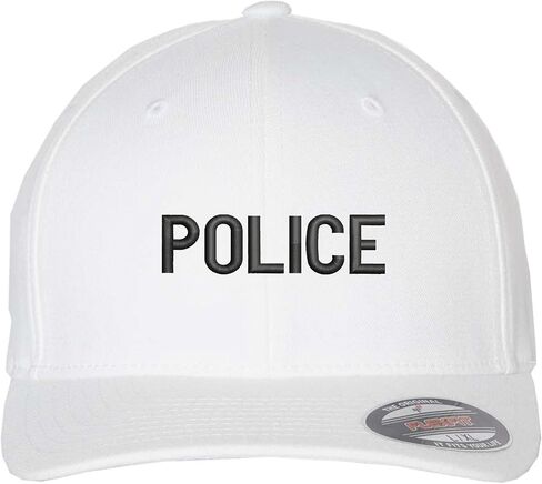 Police Flexfit Fitted Hat - Structured Uniform Baseball Cap for Security, Guard & Law Enforcement Officers in Saudi Arabia