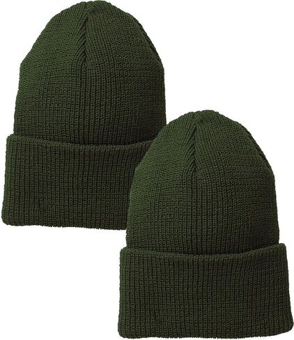 ARMYU Military Genuine GI Watch Cap Warm Winter USN Wool Beanie Solid Cuffed Army Hat 2-Pack in Saudi Arabia