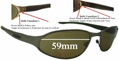 Sunglass Fix Replacement Sunglass Lenses Compatible for Bolle Vanadium 2 59mm in Saudi Arabia