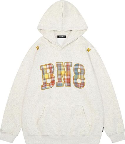 Vamtac Mens Oversized Hoodie Graphic Fall Hoodies Plaid Y2K Casual Vintage Hoodied Pullover Sweatshirts in Saudi Arabia