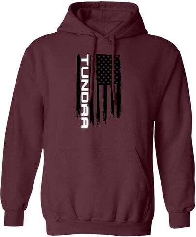 WheelSpinAddict Men's Alaskan Tundra American USA Flag Hoodie in Saudi Arabia