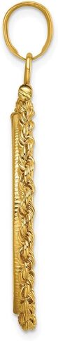 Generic 14k Polished Rope 27.0mm x 2.35mm Screw Top Coin Bezel Pendant, Yellow in Saudi Arabia