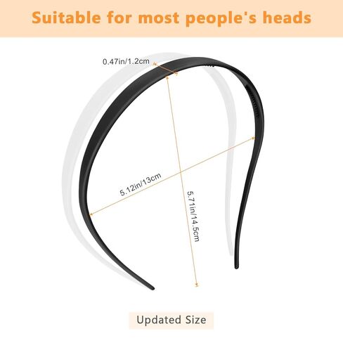 KOVOLITU 3 Pack Headbands Designed for Eyewear,Flex No Pressure Hairbands for Women Comfortable Plastic Headbands with Teeth-Matte Finish in Saudi Arabia